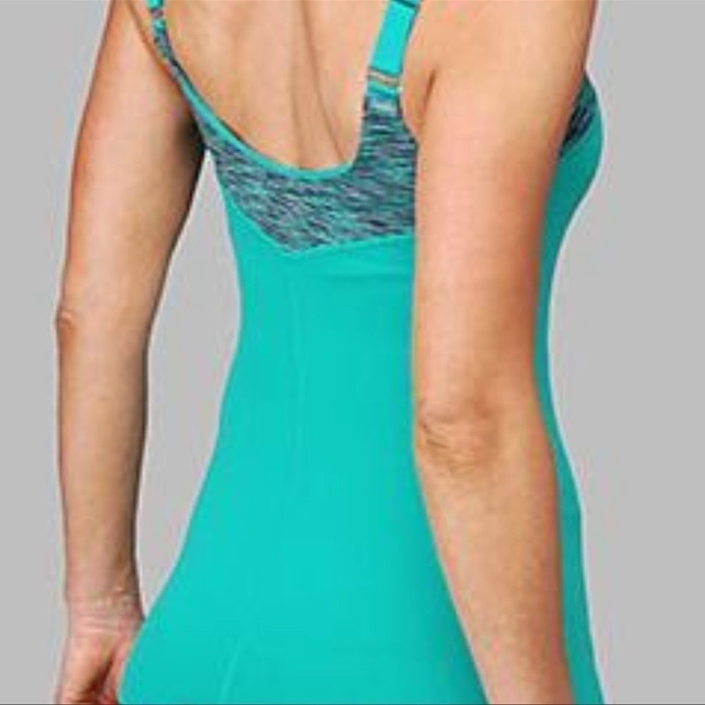 Lululemon Athletica Women's Teal Zeal Heart Shape Neckline Tank Top sz 4 - Picture 3 of 11